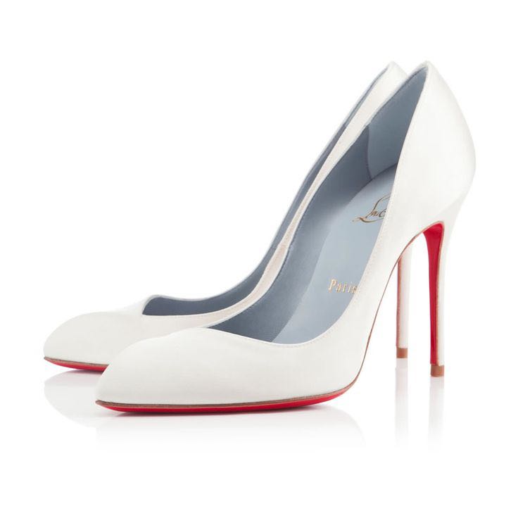 Christian Louboutin Corneille 100 37 Satin White Bridal Pumps