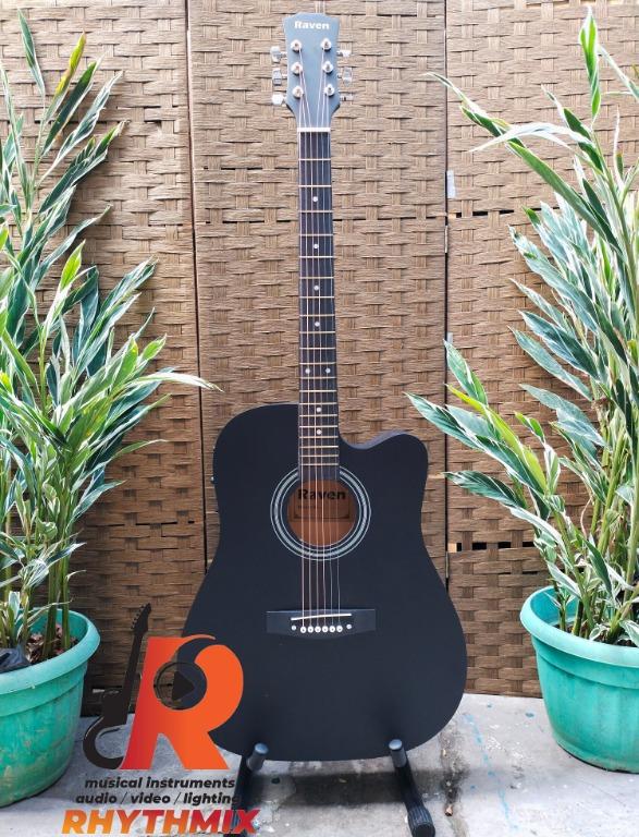 Clifton Raven Acoustic Guitar Black Hobbies Toys Music Media