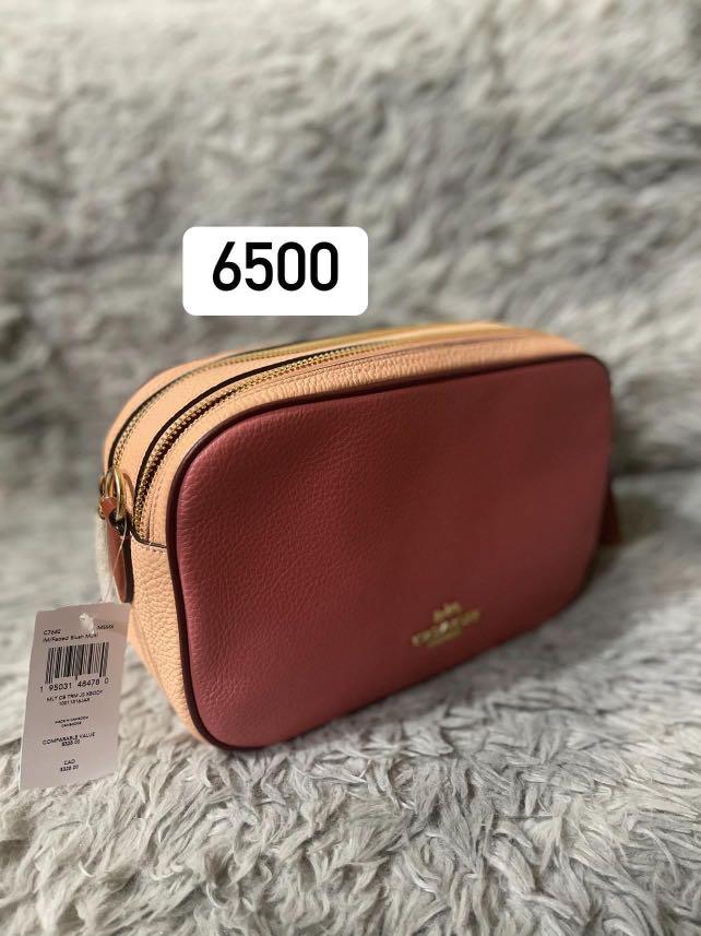 Coach jes double sales zip leather crossbody