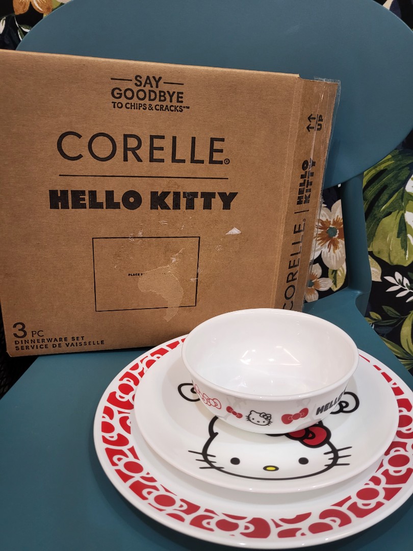 Corelle Hello Kitty, Furniture & Home Living, Kitchenware & Tableware