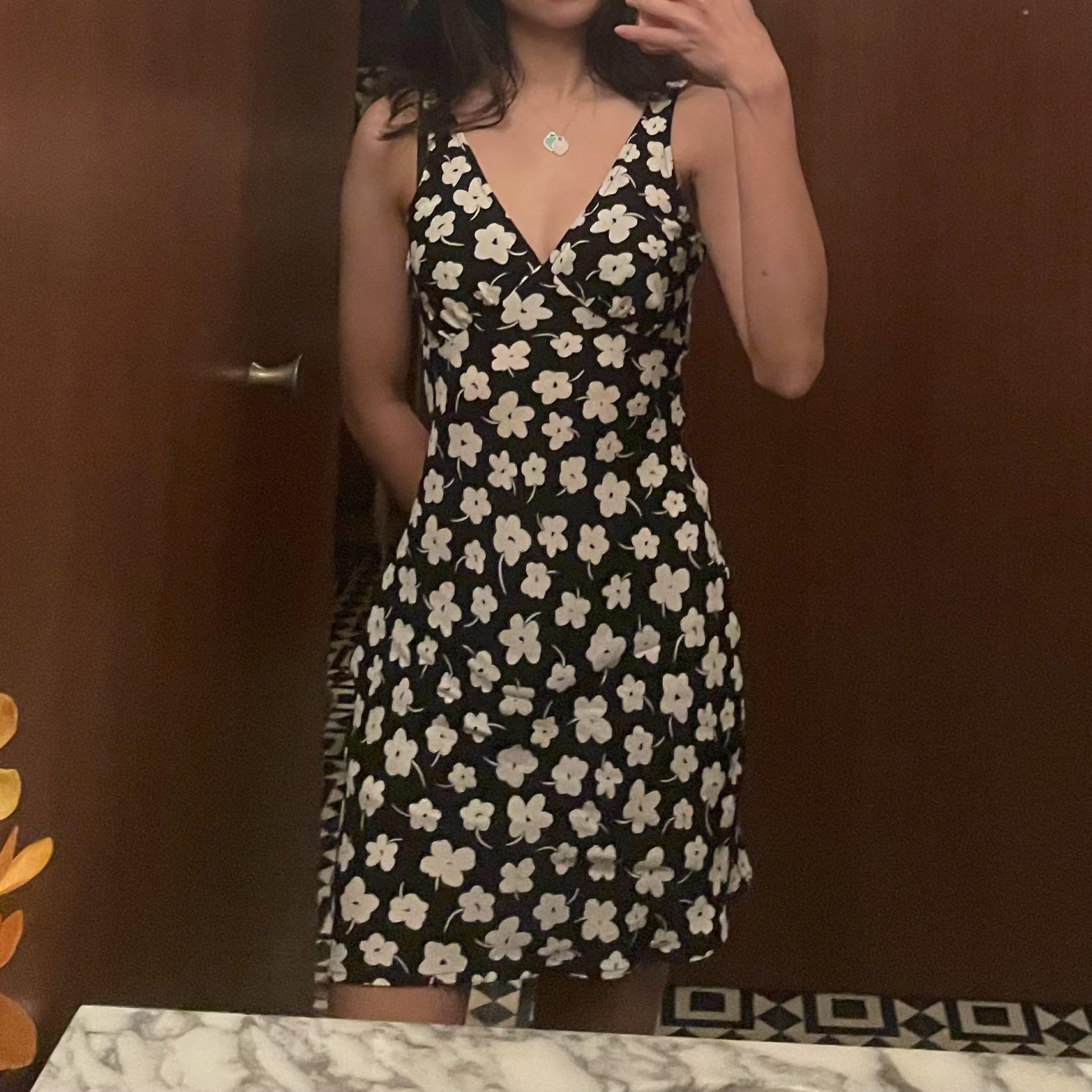 Cotton On Floral Mini Dress Black and White Women s Fashion