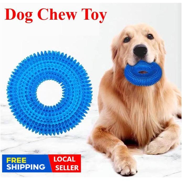 Pet Dog Teething Chew TPR Squeaky Toys Ball Durable Bite Resistance Sound Toys 