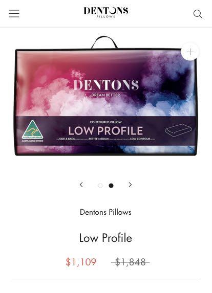 Dentons low profile contour pillow discount