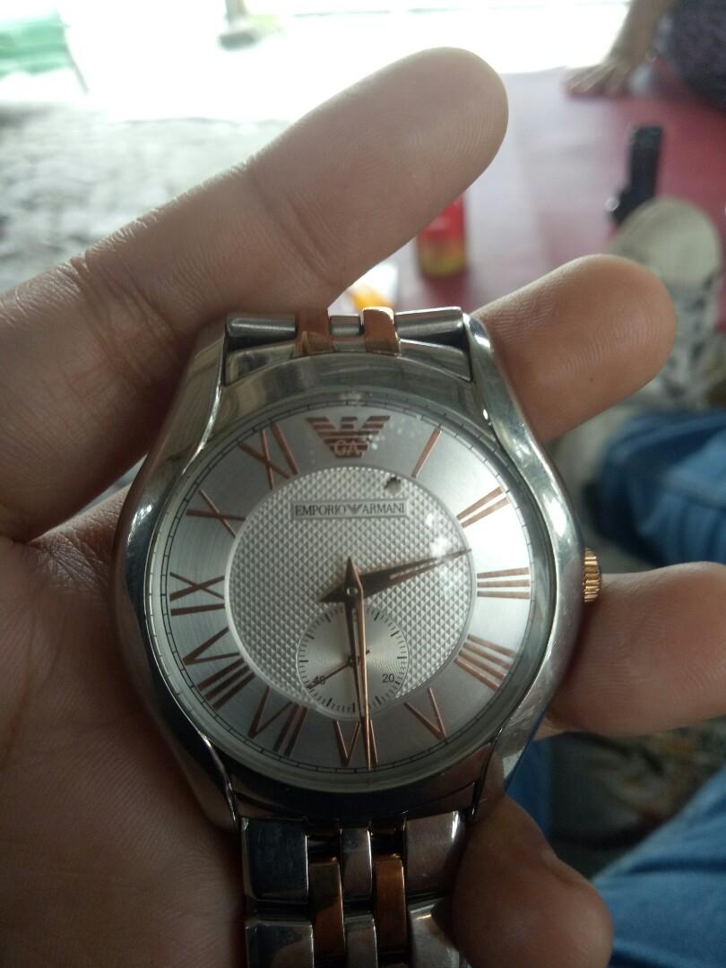 emporio armani ori type AR-1824, Fesyen Pria, Jam Tangan di Carousell