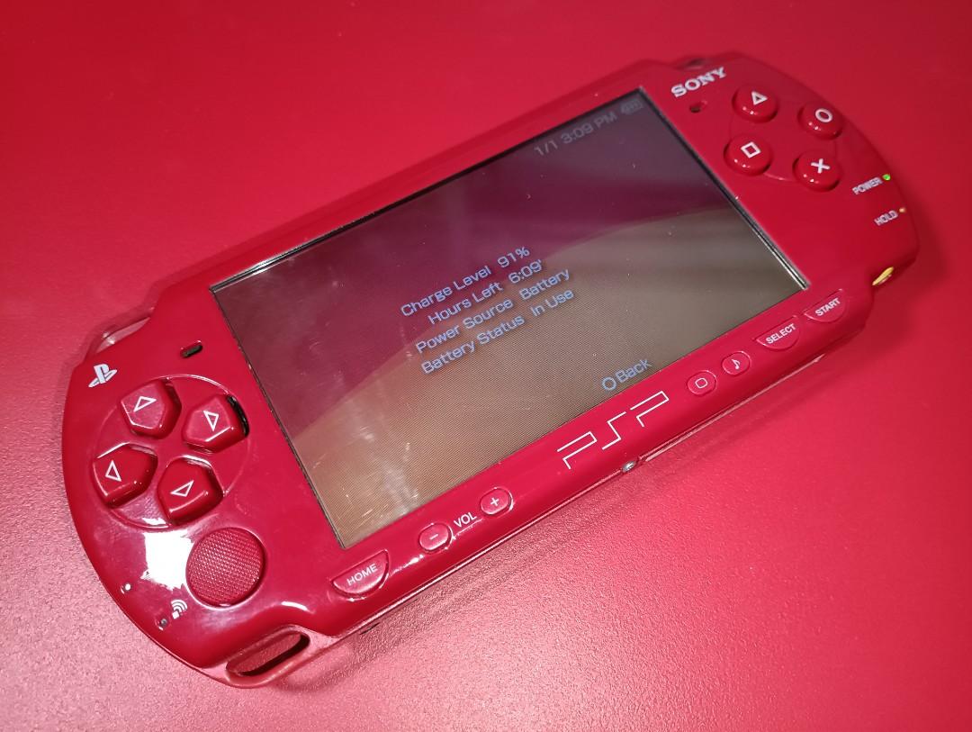 For Sale 2nd Hand Psp 2000 Red CFW 6.61 32GB, Video Gaming, Video Game