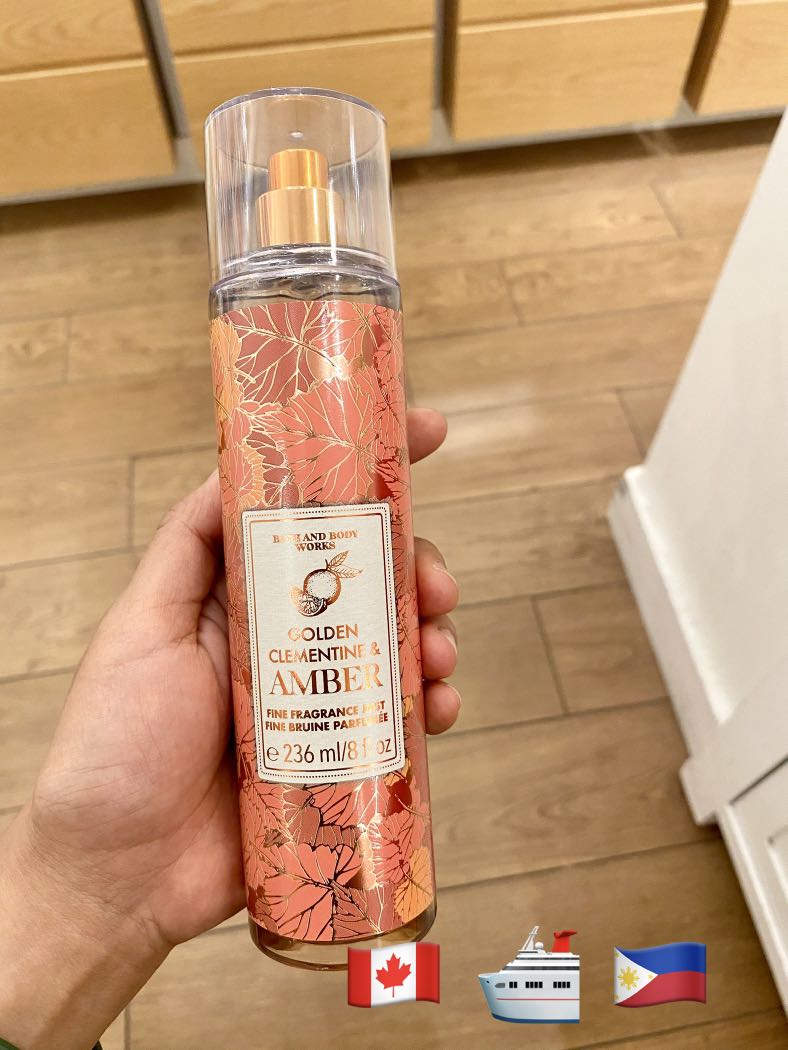 Golden Clementine and Amber Bath and Body works Fragrance mist, Beauty