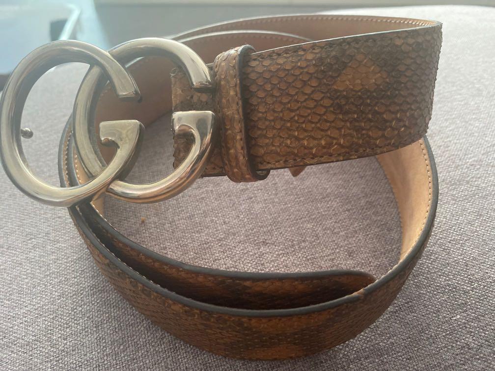 Gucci GG pitone python Belt 85 34 Luxury Accessories on Carousell