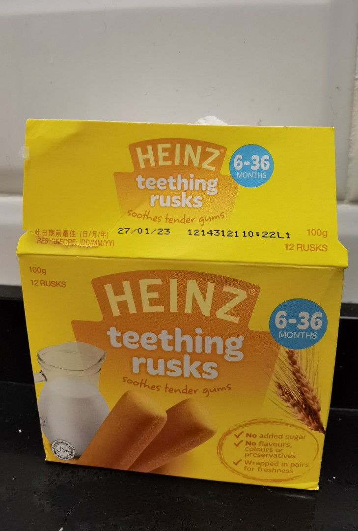 HEINZ teething rusk, Babies & Kids, Nursing & Feeding, Weaning & Toddler Feeding on Carousell