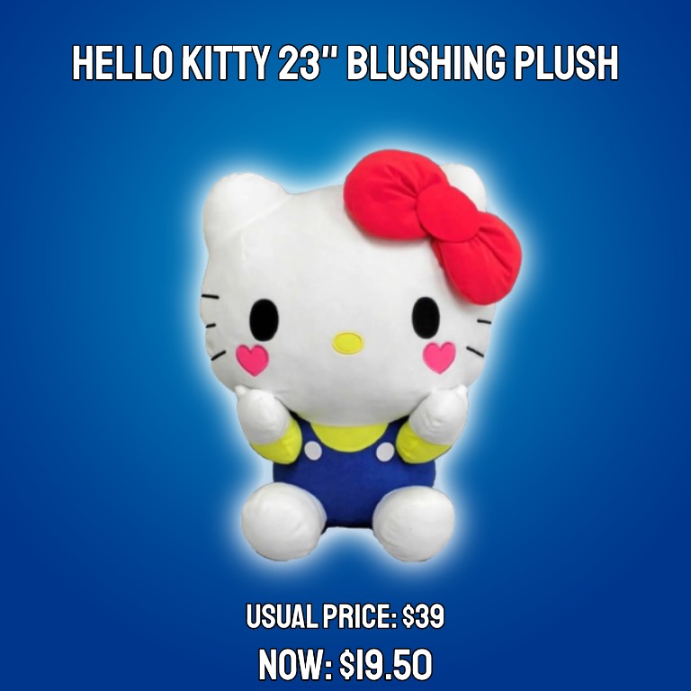 Hello Kitty 23Inch Blushing Plush [SALE], Hobbies & Toys, Toys & Games