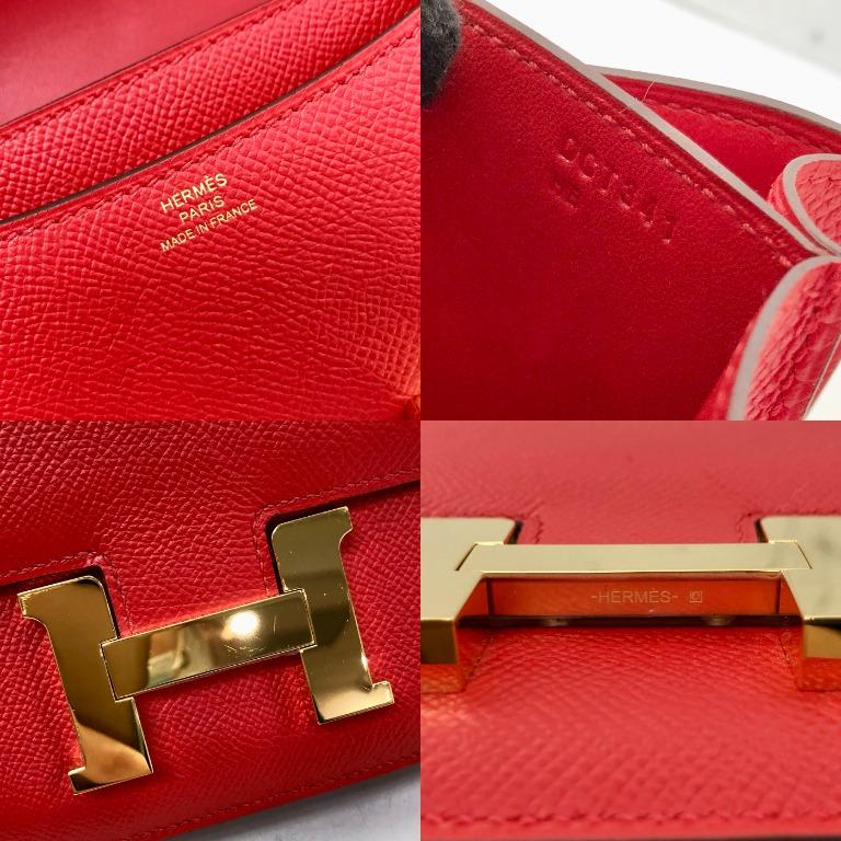 HERMES Epsom Constance 18 Rouge de Coeur 372992