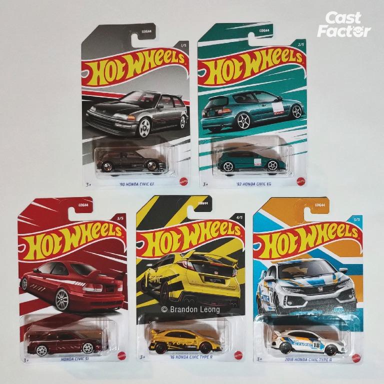 Hot Wheels 2022 Honda Civic Series Set of 5), Hobbies & Toys