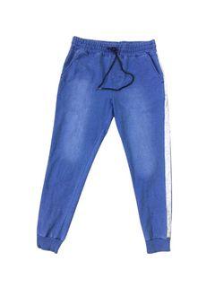 J.E. Balance white stripe camo jogger pants