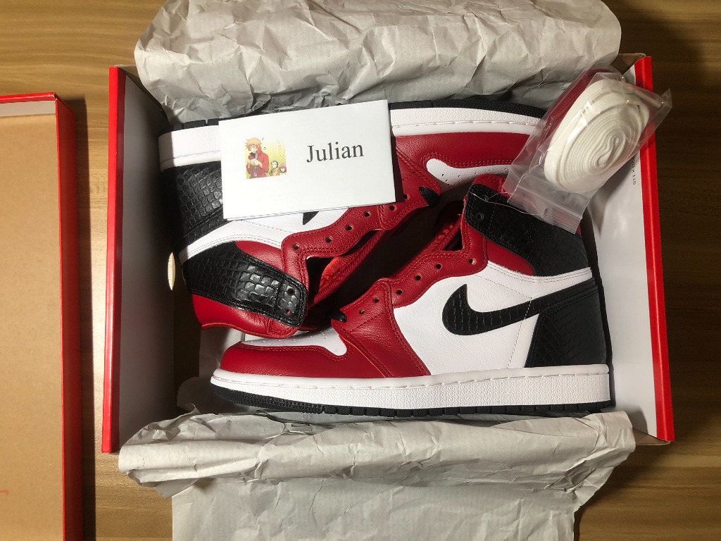 US 8 Jordan 1 Retro High Satin Snake Chicago W Men s Fashion Footwear Sneakers on Carousell