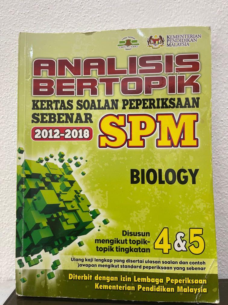 Seehere Kertas Soalan Peperiksaan Sebenar Spm 2012 2018 Biology Analisis Bertopik Hobbies Toys Books Magazines Assessment Books On Carousell