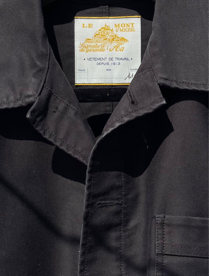 Le Mont St.Michel - black French Work Jacket, 男裝, 外套及戶外衣服