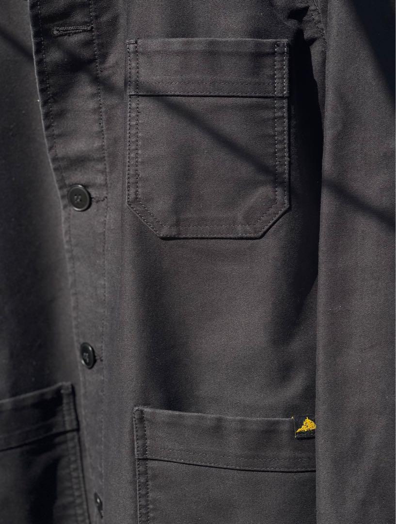 Le Mont St.Michel - black French Work Jacket, 男裝, 外套及戶外衣服