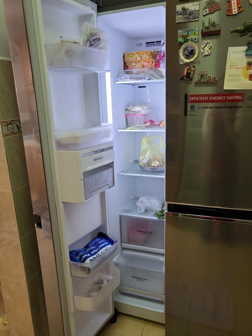 LG 656L SIDE BY SIDE FRIDGE LIKE NEW, TV & Home Appliances, Kitchen Appliances, Refrigerators