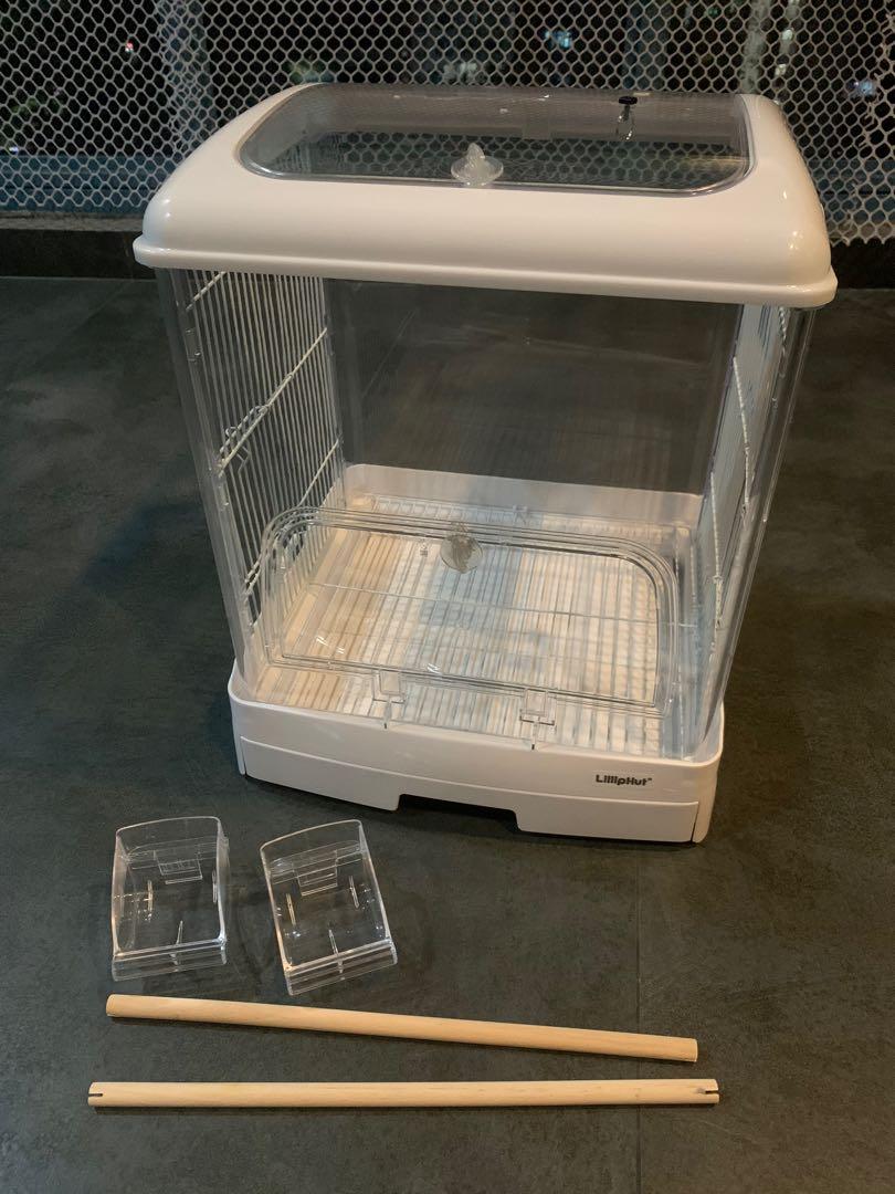 LillipHut Clear Bird Cage With PullOut Tray TM2230, Pet Supplies