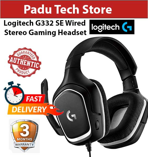 Logitech wired gaming headset g332 black shop