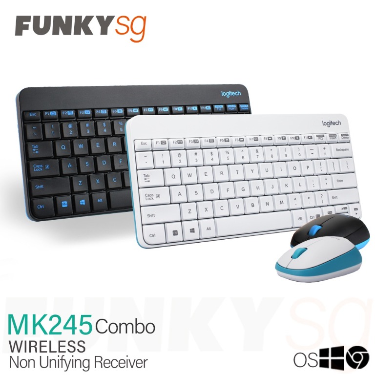 Logitech MK245 Nano Wireless Keyboard and Mouse Set ( 2 Colours ...