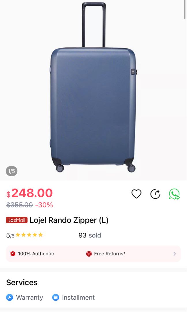 Lojel Rando Zipper luggage Large Seldom used lowest price on
