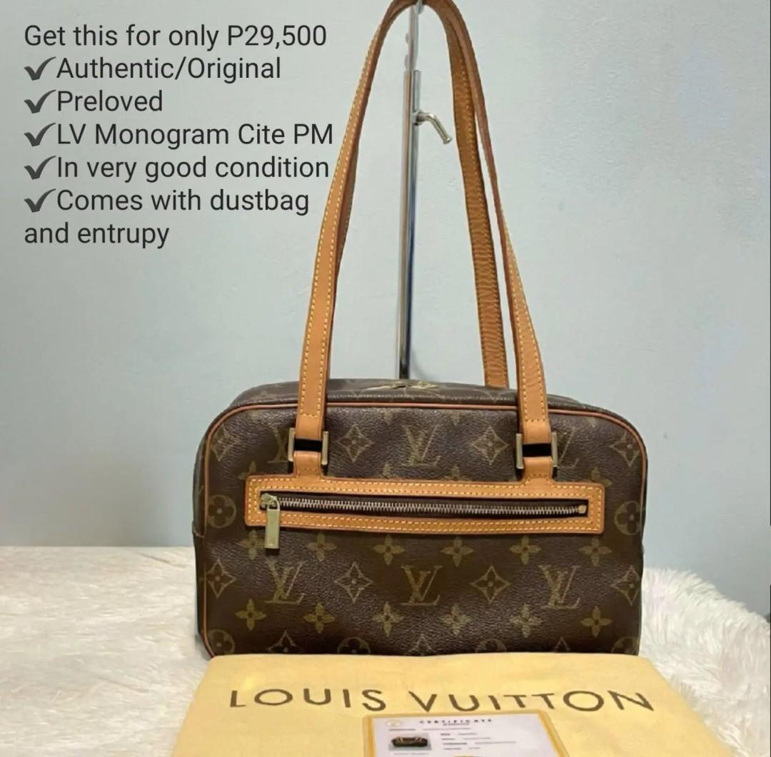 LOUIS VUITTON POCHETTE CITE MONOGRAM CANVAS SHOULDER BAG , Luxury, Bags &  Wallets on Carousell
