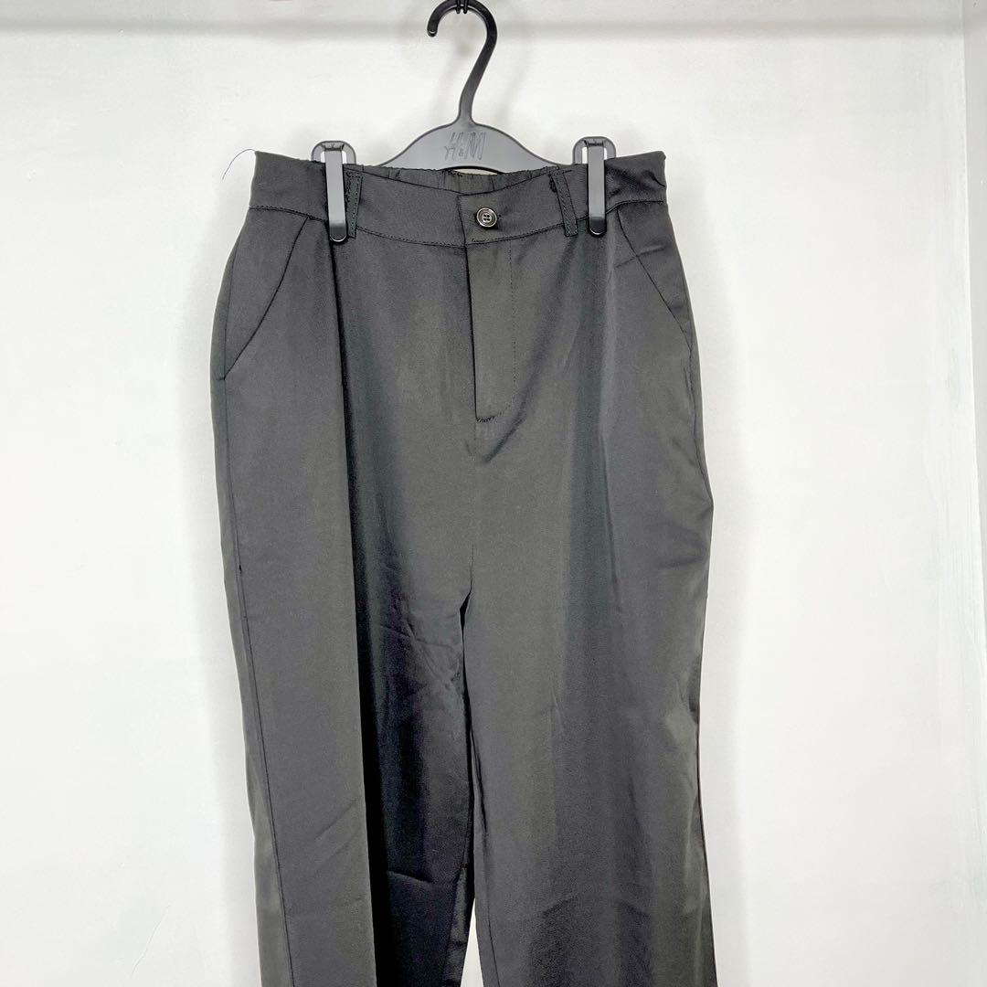 Plain High Waist Straight Leg Pants