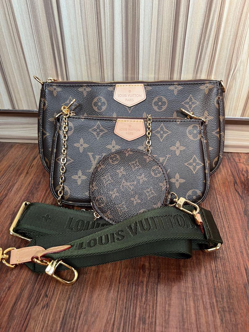 Jual Tas Branded Lv multi pochette semi premium 22 cm green Murah