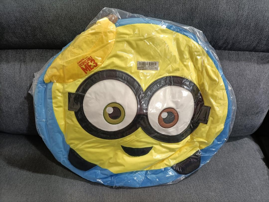 Minion plush cushion (Round), Hobbies & Toys, Toys & Games on Carousell