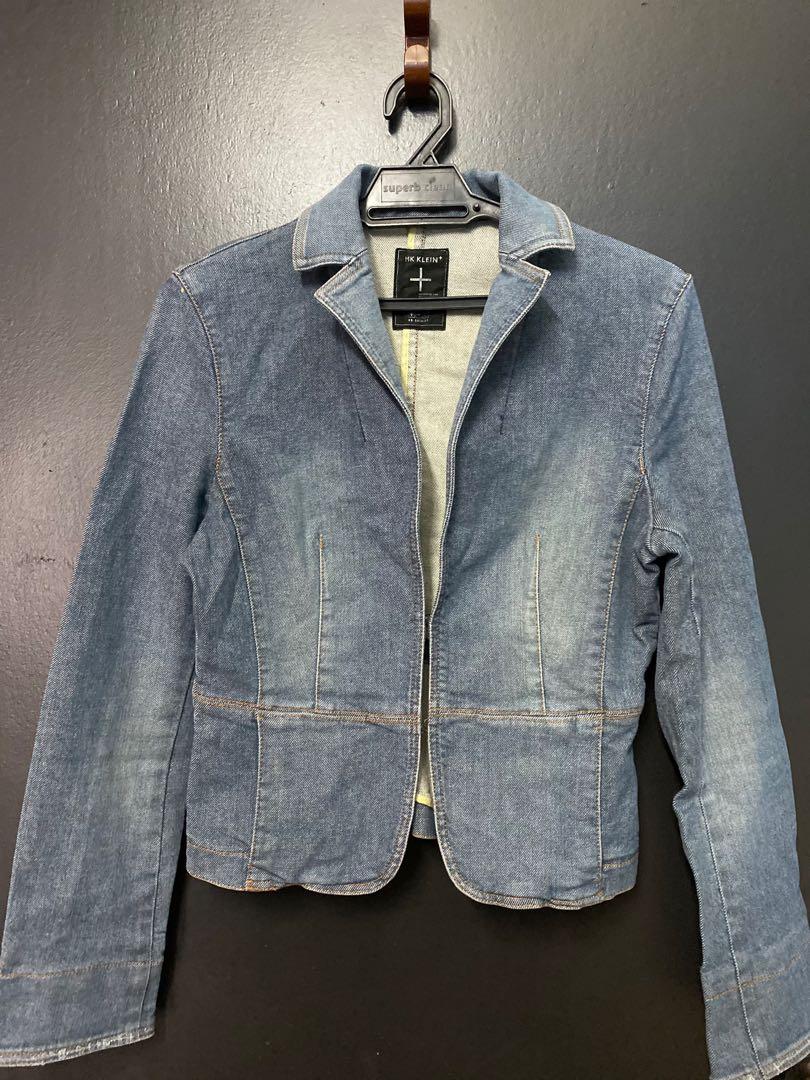 Mk klein Denim Jacket Women s Fashion Coats Jackets and