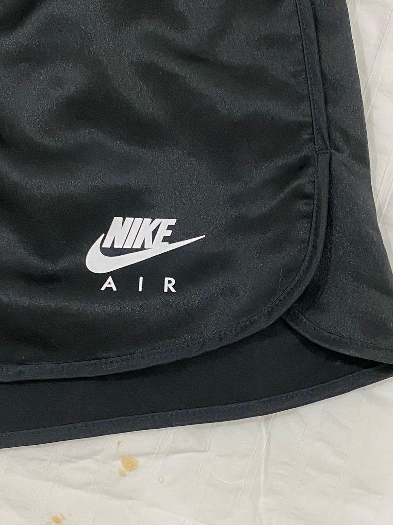 Nike Air Black Satin Shorts Women s Fashion Activewear on Carousell