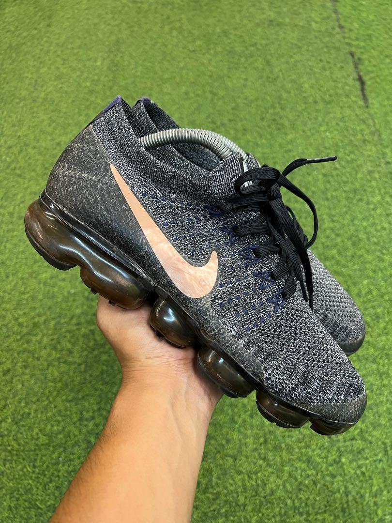 Black and rose gold vapormax top