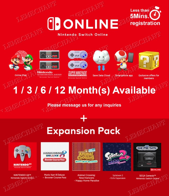 Nintendo switch online subscription new arrivals