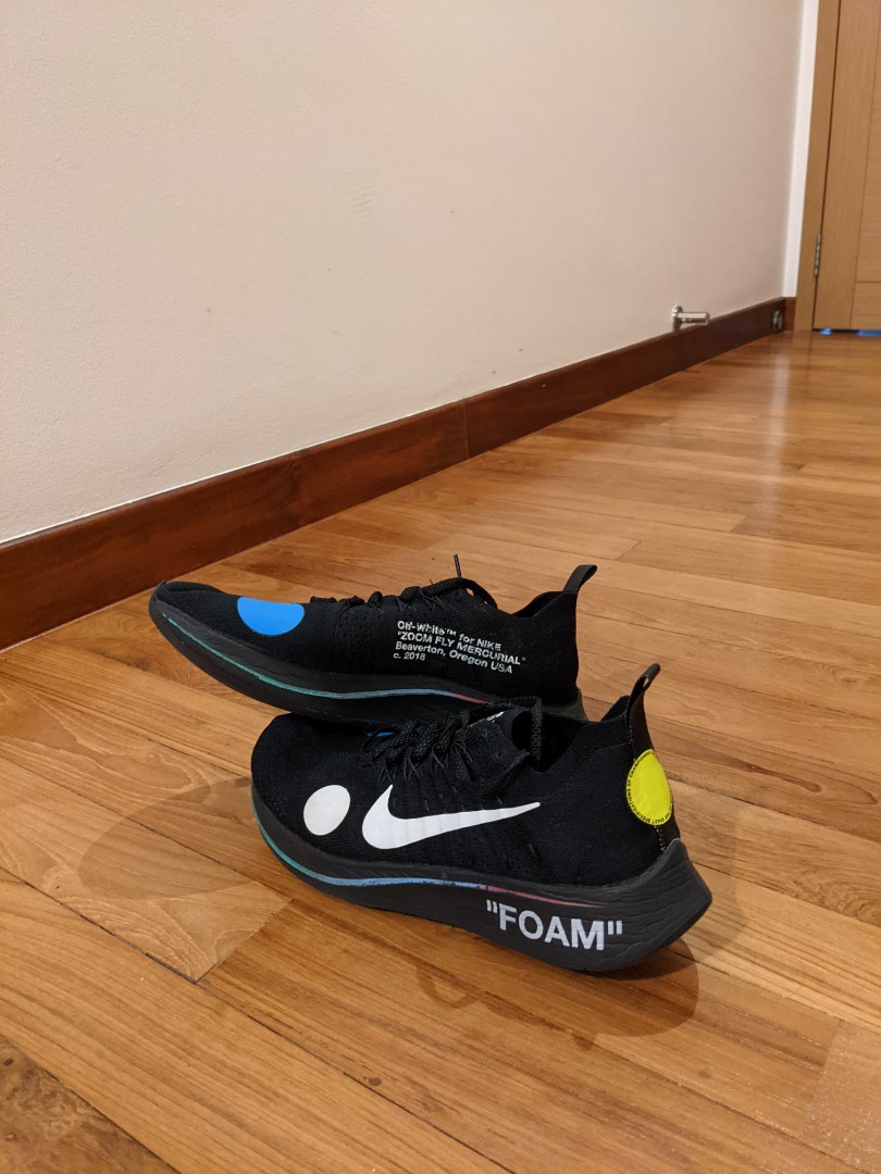 Off White x Nike Zoom Fly Mercurial, Men's Fashion, Footwear, Sneakers on  Carousell