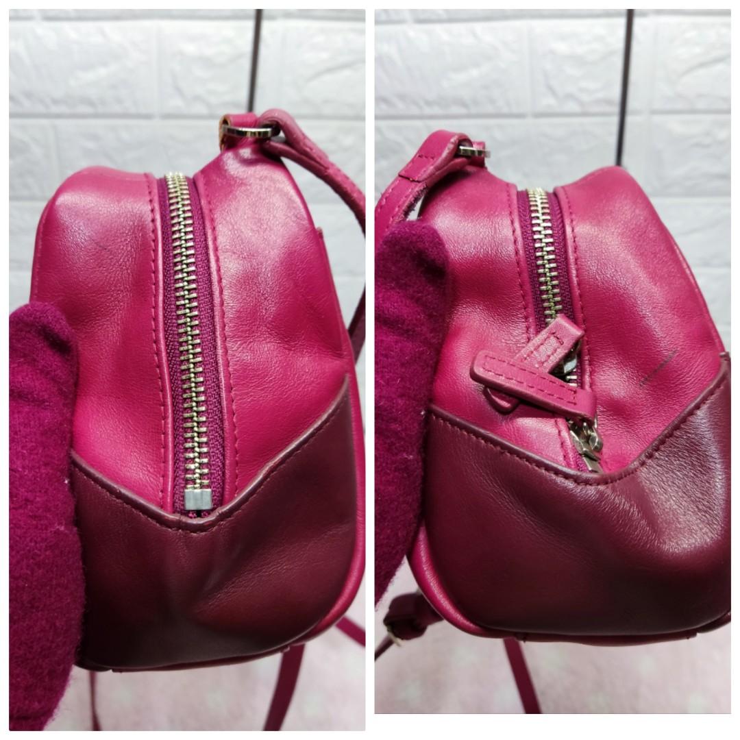 Original Agnes B. Camera Bag Genuine leather, Women's Fashion, Bags