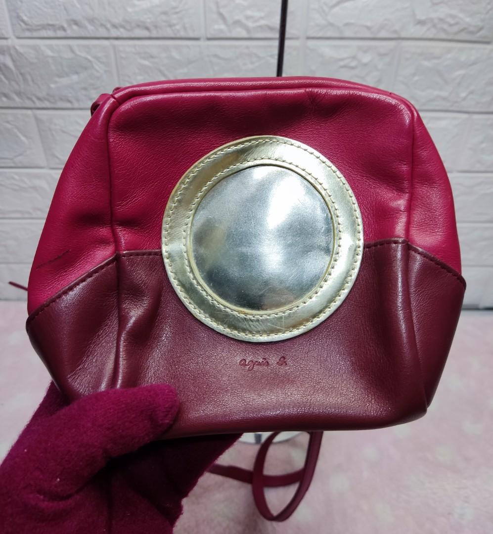 Original Agnes B. Camera Bag Genuine leather, Women's Fashion, Bags