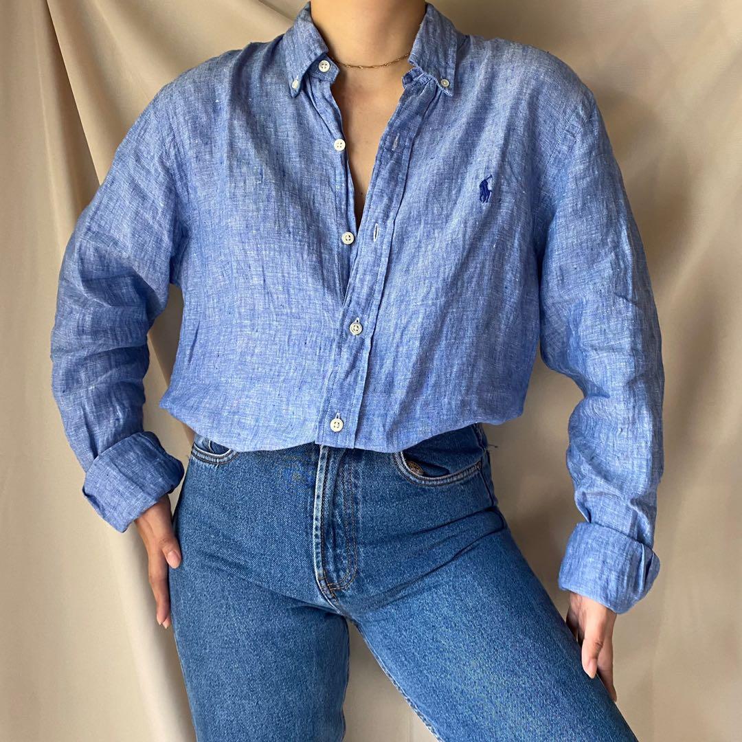 Linen polo ralph lauren shirts & tops clearance
