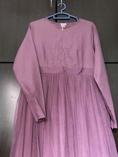 Purple tutu long dress