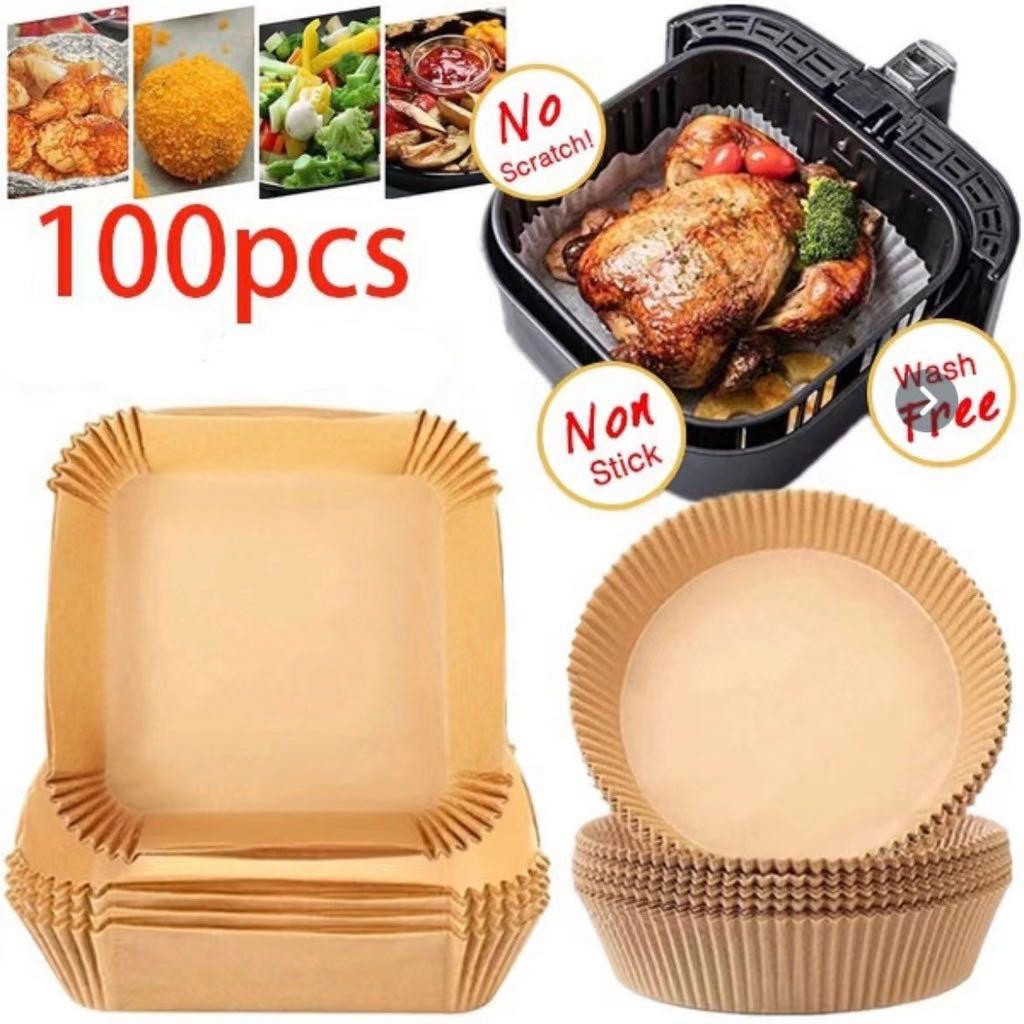 100pcs Air Fryer Liners Round Air Fryer Paper 7/8/9/10 Inch