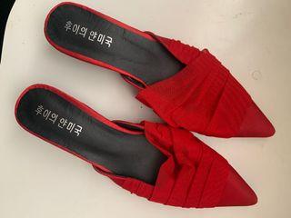 Red Mules Sandal