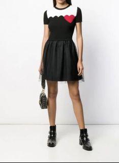 Red Valentino knitted heart dress