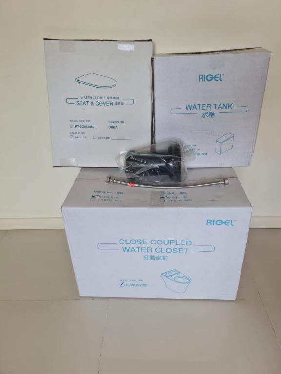 Rigel close coupled water closet 9120 Toilet bowl set, Furniture & Home ...