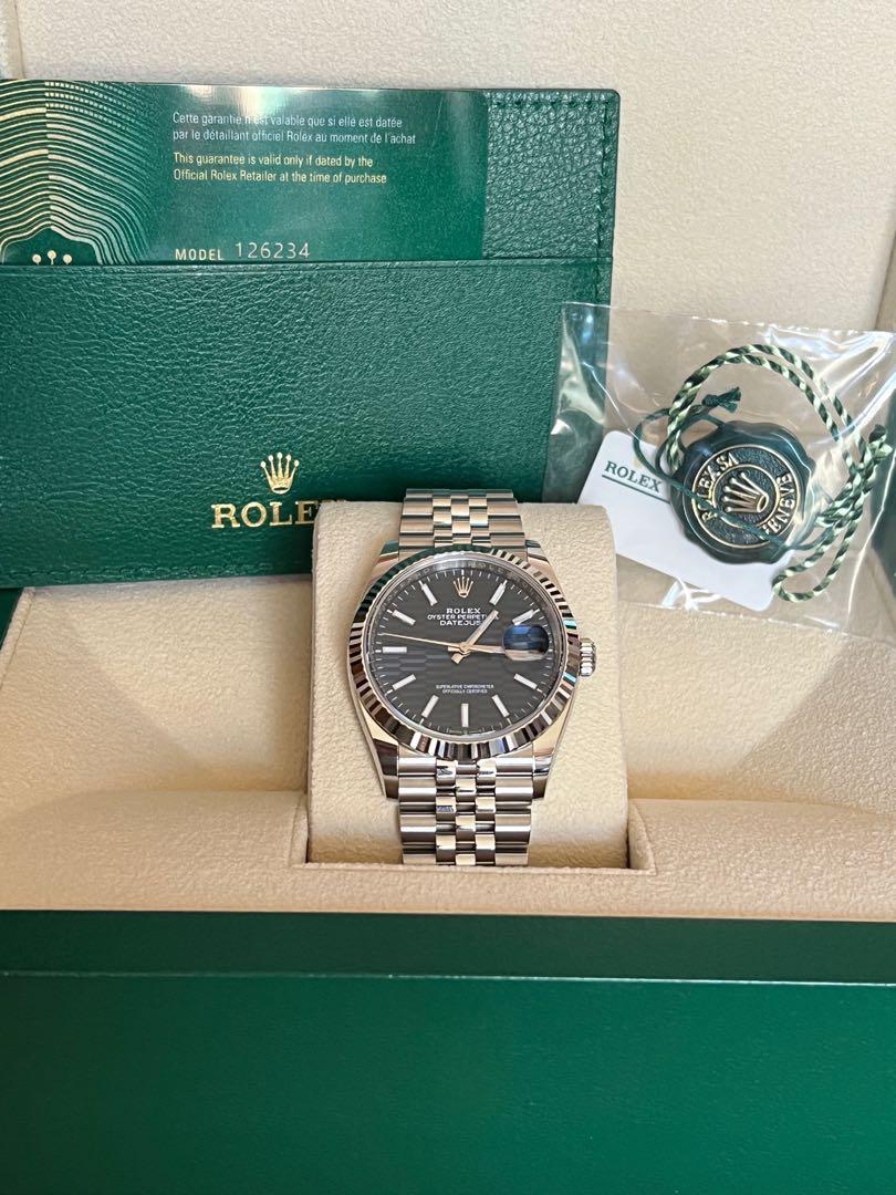 Rolex Datejust 36mm 藍色坑紋面 名牌 手錶 Carousell