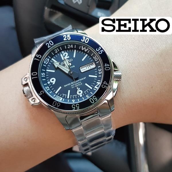 FINALLY RESTOCKED Seiko 5 Sports SKZ209J1 Blue Analog Automatic 23 Jewels Made In Japan Stainless Steel Men s Watch SKZ209J SKZ209