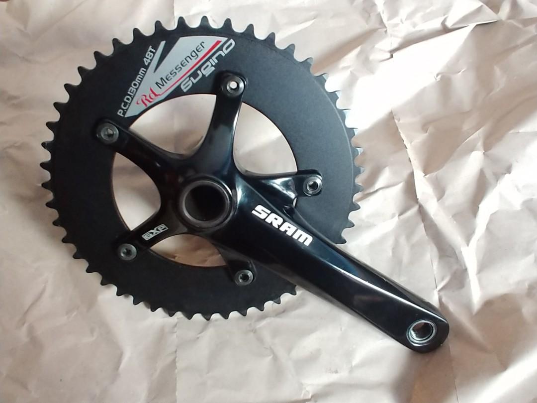 SRAM S300 Hollowtech Crankset w Sugino Messenger Chainring Fixie Singlespeed