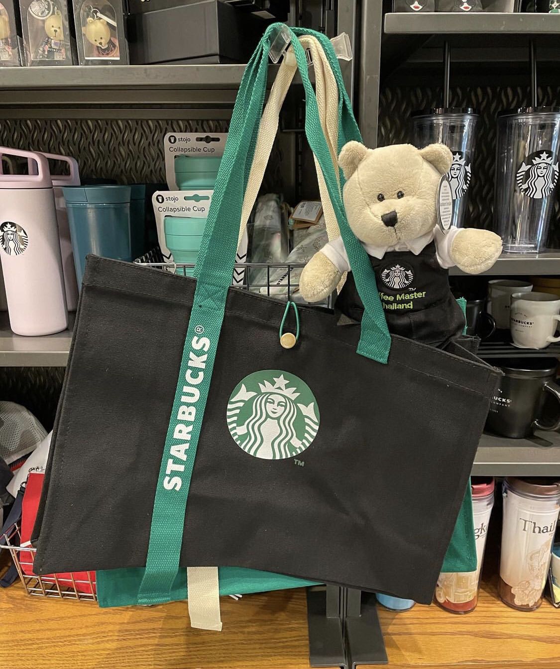 Starbucks Thailand Black Oversized Eco Tote Bag Recycled Materials –  MERMAIDS AND MOCHA