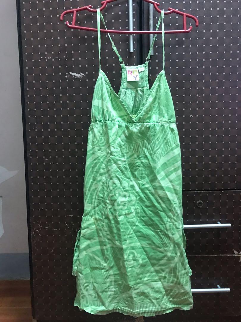summer green roxy dress, Women's 