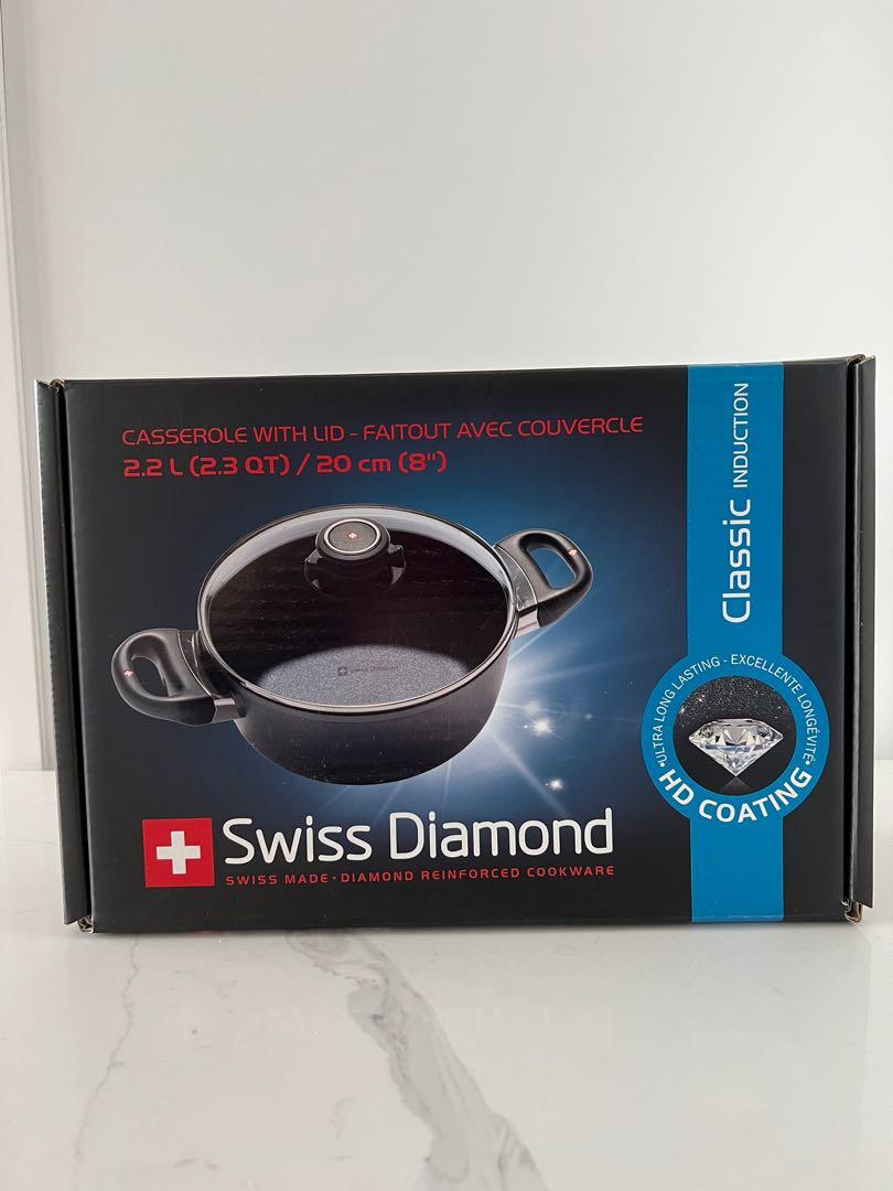 Swiss Diamond Casserole avec couvercle - induction 20 cm