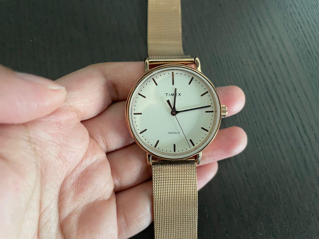 Timex fairfield best sale gold