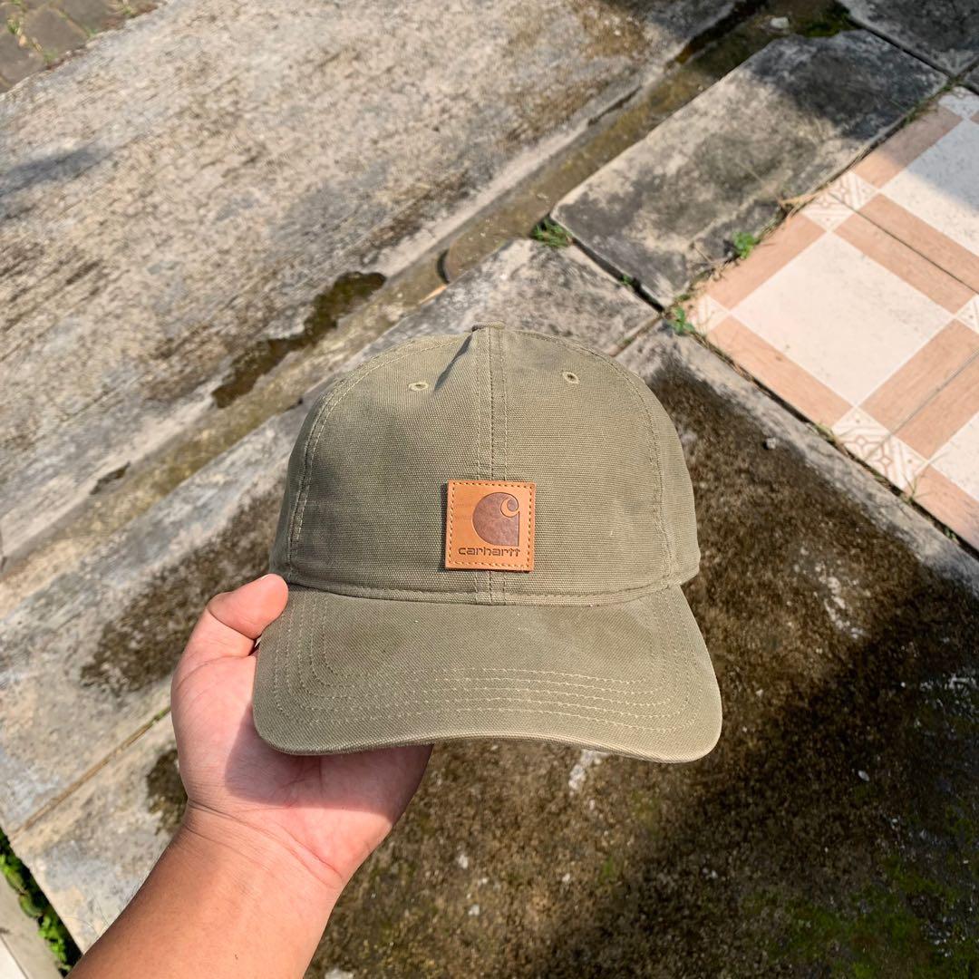 Topi Carhartt Odessa Leathe Logo Velcro 